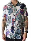 Camisa Masculina Estampada de Botão Floral Viscose Unissex