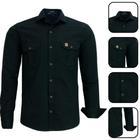 Camisa Masculina Estilo Militar Manga Longa Slim Fit