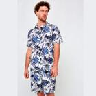 Camisa Masculina Floral Florida Estampada Manga Curta