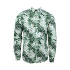 Camisa Masculina Floral Manga Longa Estampa Florida Algodão Moda Praia