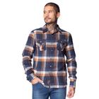 Camisa Masculina Gangster Flanela Xadrez Marinho/marrom