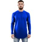 Camisa Masculina Manga Longa Longline Swag Oversized Top sem Capuz Estilosa