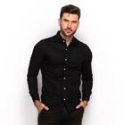 Camisa masculina microfibra Social manga Longa Luxo Slim 06 Cores Lindas