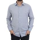 Camisa Masculina Ogochi ML Casual Slim Cinza Claro - 0014