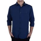 Camisa Masculina Ogochi ML Essencial Oxford Azul - 001490