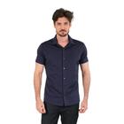 Camisa Masculina Slim Fit Elastic Tech Comfort Sibra MC4422S