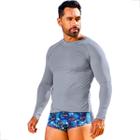 camisa masculina térmica manga longa proteção solar uv malha fria camiseta slim moda praia fitness lisa