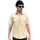 Camisa Masculina Workshirt Sarja Oficina Barbearia Mecanico