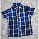 Camisa Menino Infantil Junina Xadrez Azul