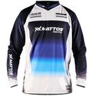 Camisa motocross creation mattos rancing off-road azul