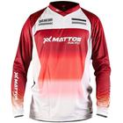 Camisa motocross creation mattos rancing off-road vermelho