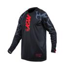 Camisa Motocross Cross ASW Meta Cinza Vermelho Off Road Moto