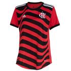 Camisa Oficial Flamengo III 22/23 Feminina Vermelho Preto