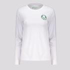 Camisa Palmeiras Brave Manga Longa Feminina Branca