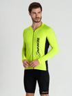 Camisa Para Ciclismo Masculina Amarela Flúor Manga Longa Savancini Fun (1140)