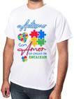 Camisa Personalizada Autismo Com Amor As Peças Se Encaixam Otímo Acabamento e Durabilidade