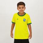 Camisa Placar Brasil Brasão Infantil Amarela