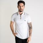 Camisa Polo Acostamento Ziper Branca