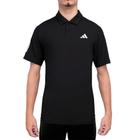 Camisa Polo Adidas Tennis Club 3-Stripes Preta e Branco