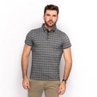 Camisa Polo Algodão Masculino Estampa Xadrez Casual Conforto