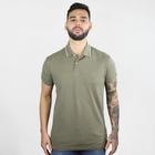 Camisa Polo Aramis Básica 4 Frisos Militar com Cinza