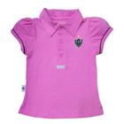 Camisa Polo Baby Look Infantil Atlético MG Pink Oficial