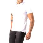 Camisa Polo Básica Masculina Branca Fit Zune