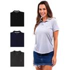 Camisa Polo Feminina Manga Curta Piquet Dia a Dia Kit 4