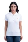 Camisa Polo Feminina Texas Farm - Cpf004 - Branco/ Rosa Escuro