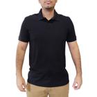 Camisa Polo Hering Masculina Preto Piquet Regular Básica