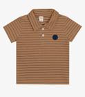 Camisa Polo Infantil Listrada Trick Nick Marrom