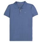 Camisa Polo Infantil Ogochi Essencial Piquet Azul Inverno