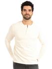 Camisa Polo Masculina Anistia Zíper Algodão Elastano Creme