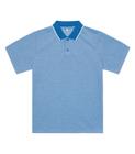 Camisa Polo Masculina Em Piquet Diametro Azul