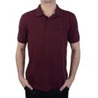 Camisa Polo Masculina Ogochi Slim Piquet Bordô - 007520