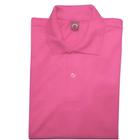Camisa Polo Plus Size Masculina Lisa com Punho Rosa