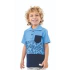 Camisa Polo Menino Angerô em Algodão na cor Azul/Marinho