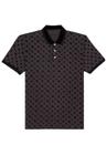 Camisa Polo Monograma Guess Grafite