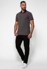 Camisa Polo Monograma Guess Grafite