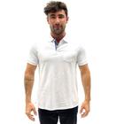 Camisa Polo Ogochi Slim com Bolso Masculina