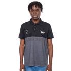 Camisa Polo Onbongo Plus Size Masculina Beam Preta Mescla ON131