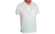 Camisa Polo Piquet Masculina Básica Branca