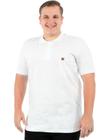 Camisa Polo Plus Size Masculina Com Bolso e Punho Branca