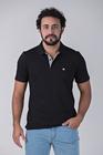 Camisa Polo Preta 100% Algodão Griffo Plus Size Essencial