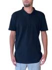 Camisa Polo Unissex Preta Camiseta Gola Básica Uniforme Piquet