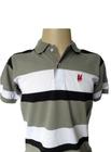 Camisa Polowear Maculino Top Quality Preto/Cinza/Branco 13004-2