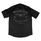 Camisa Preta Workshirt Custom Motorcycle Legendary Rides Old School No Remorse