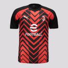 Camisa Puma Milan Pré-Jogo 2024 Vermelha e Preta