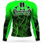 Camisa Rash Guard Compressao Jiu Jitsu ML - Neon Verde