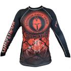 Camisa Rash Guard - Manga Longa - Preto/Vermelho - 2197 - Dominium -